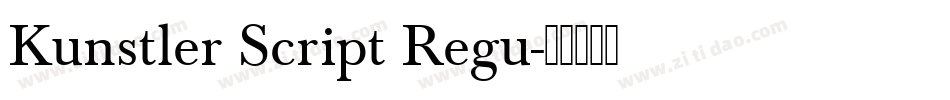 Kunstler Script Regu字体转换